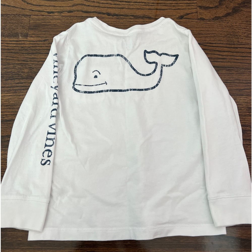 White kids vineyard vines shirt size 4
